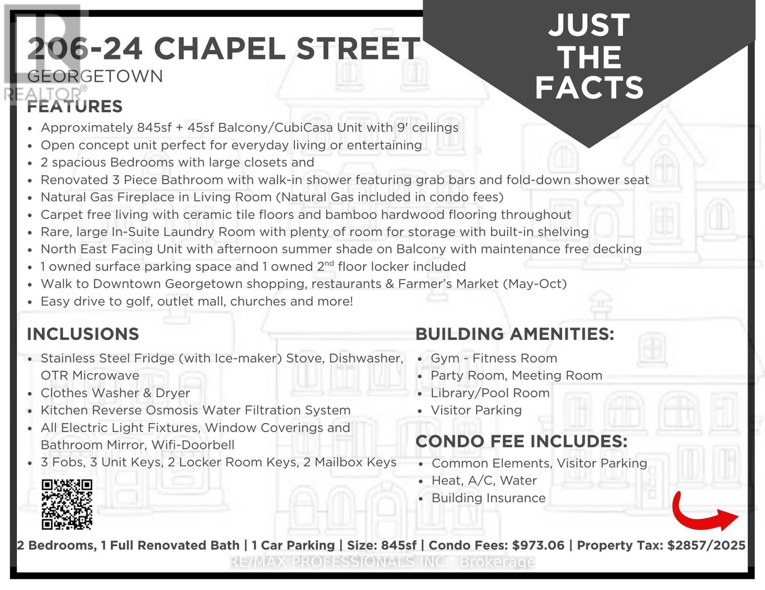 206 - 24 Chapel Street, Halton Hills (Georgetown), Ontario  L7G 6A7 - Photo 12 - W12501460