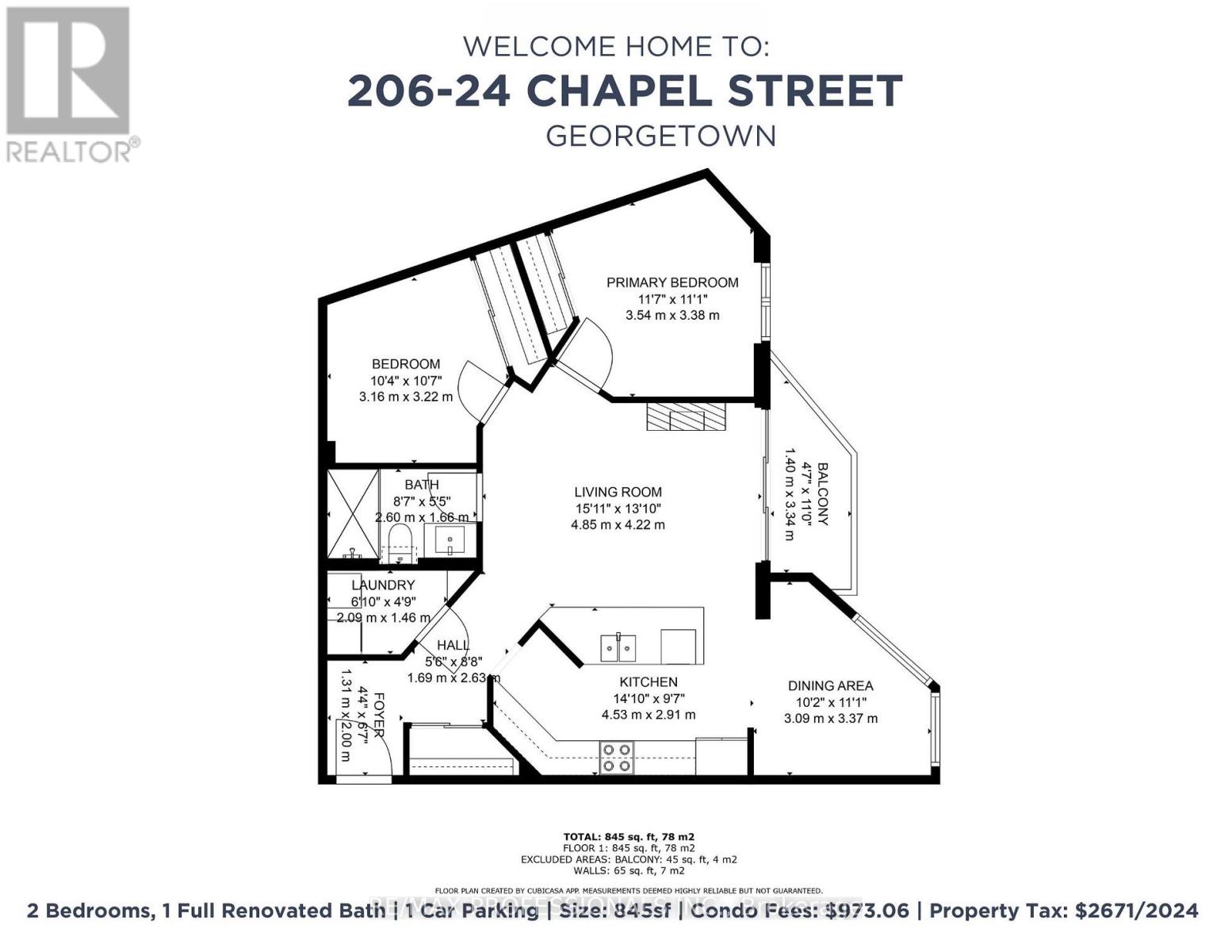 206 - 24 Chapel Street, Halton Hills (Georgetown), Ontario  L7G 6A7 - Photo 13 - W12501460