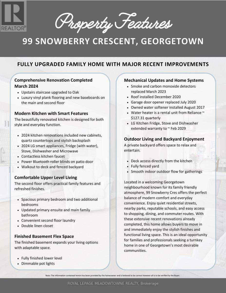 99 Snowberry Crescent, Halton Hills (Georgetown), Ontario  L7G 6M8 - Photo 5 - W12782330