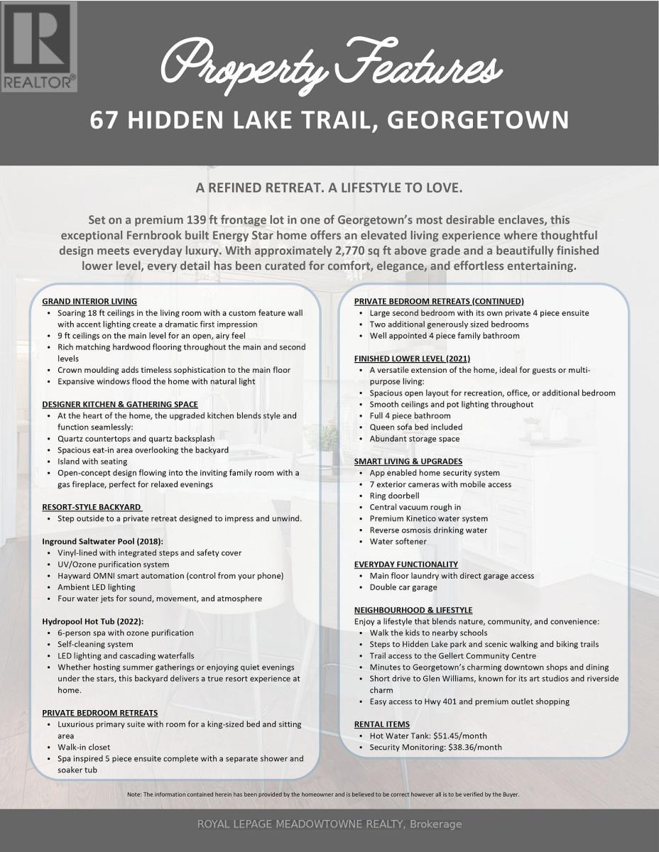 67 Hidden Lake Trail, Halton Hills (Georgetown), Ontario  L7G 0K6 - Photo 49 - W13779862